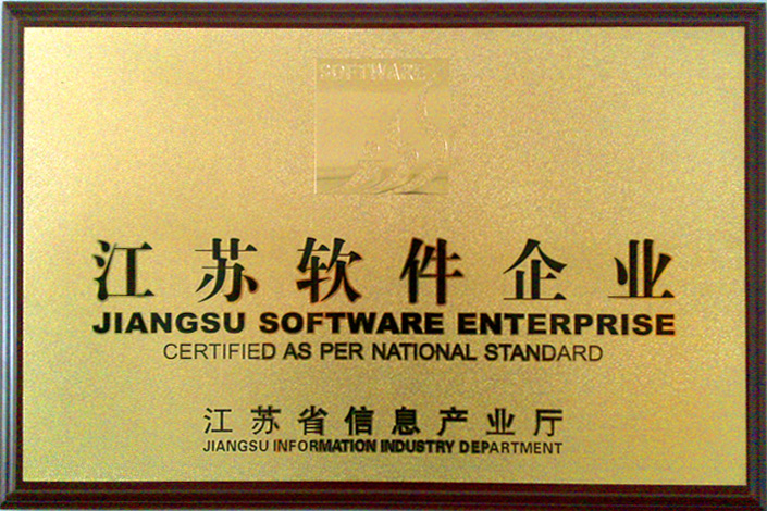 江苏软件企业铜牌
